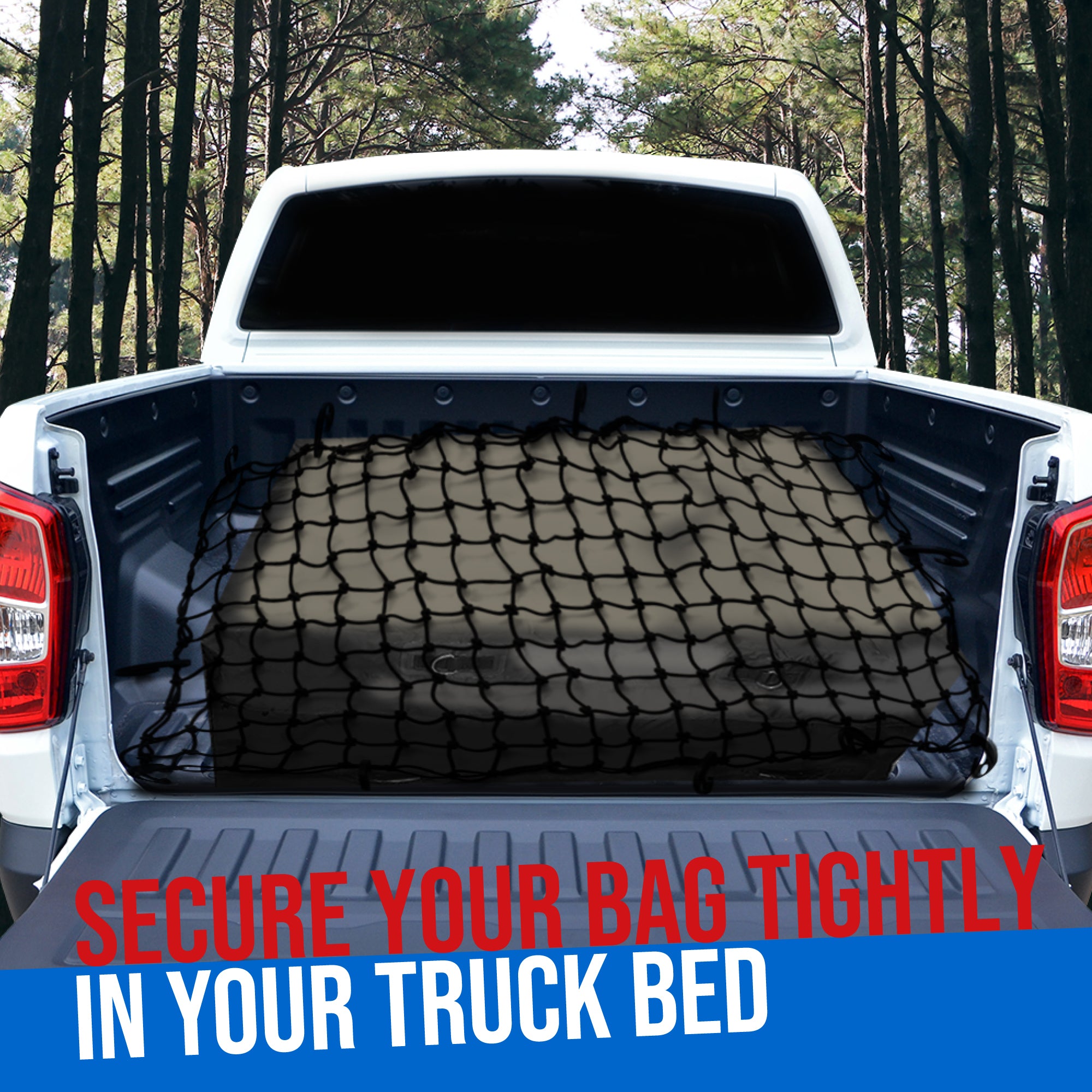 Pickup Truck Cargo/Storage Bag w/Cargo Net, 100% Waterproof + Front Pocket