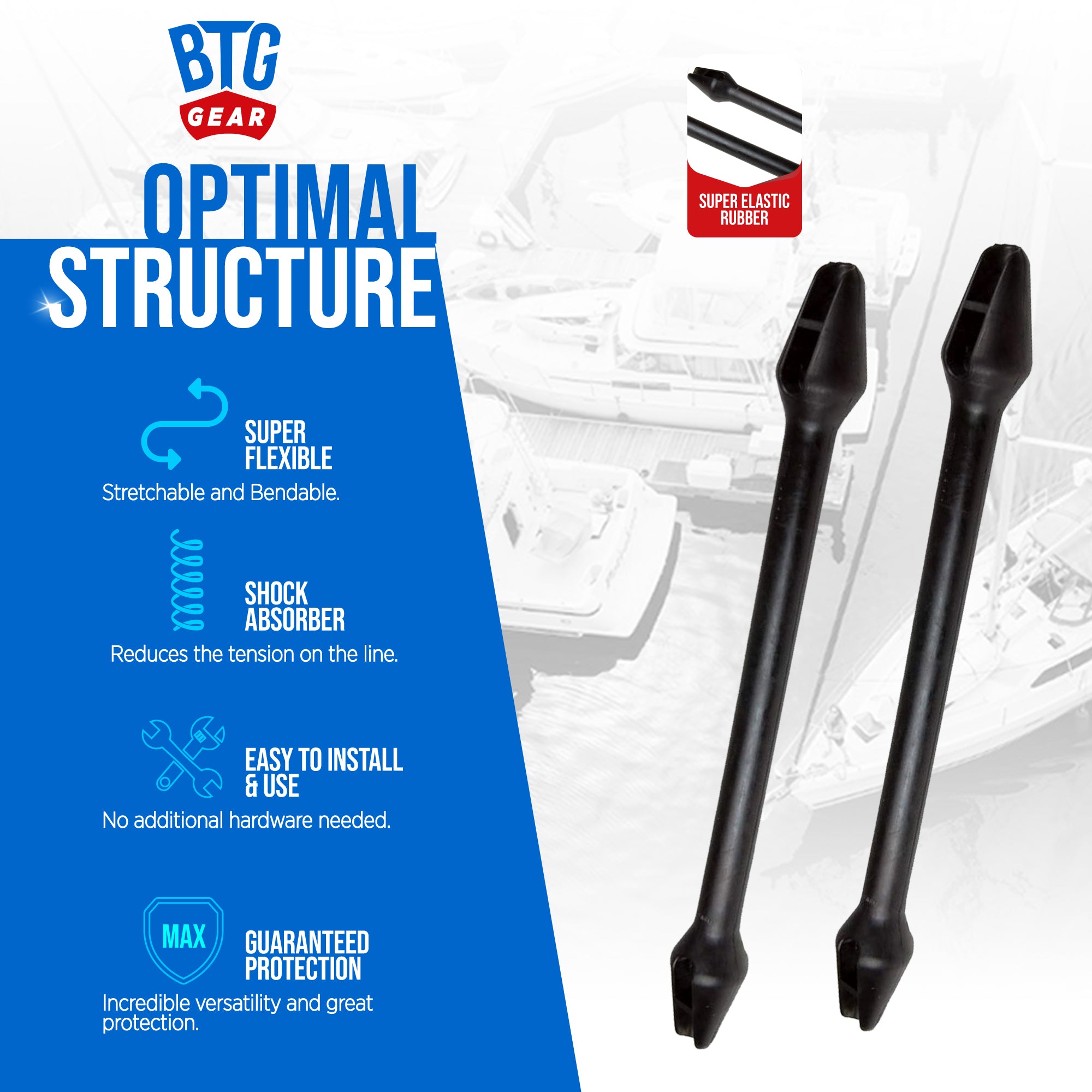BTG Gear Telescoping Boat Pole w/ Hook for Docking, Floating, Extra-Strong  Aluminum